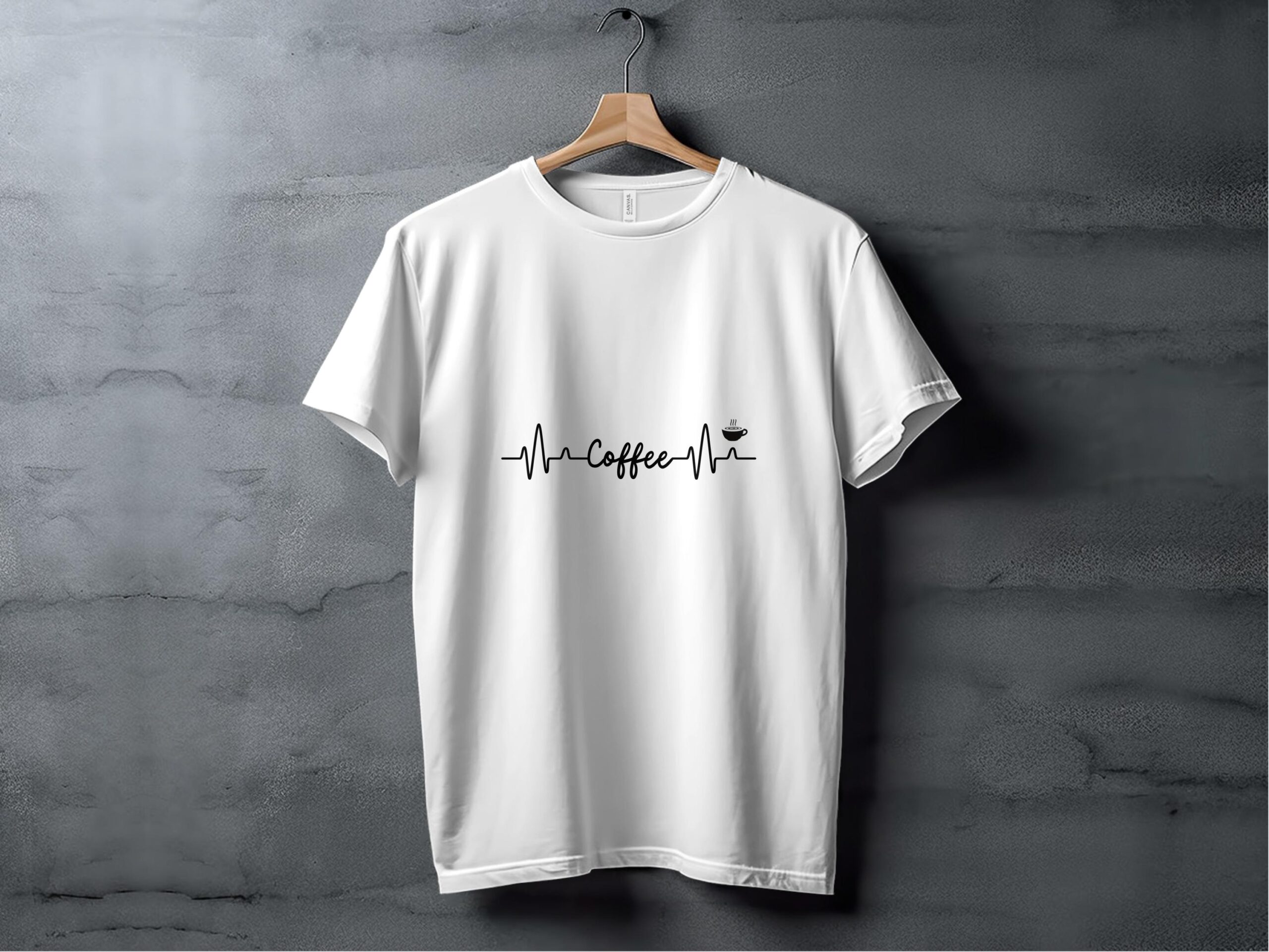 Classic T Shirt Coffee Heart Beat