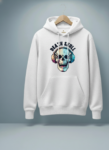 Classic Hoodie White Death Skull