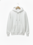 Classic Zipper Hoodie White