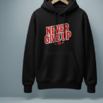 Classic Hoodie Black Never Give Up